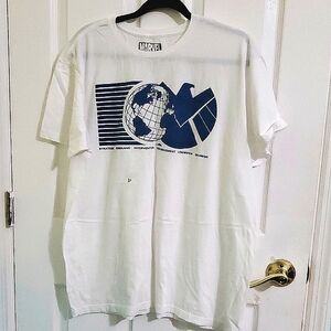 NWOT Marvel SHIELDS White Casual Lounging Graphic Tee